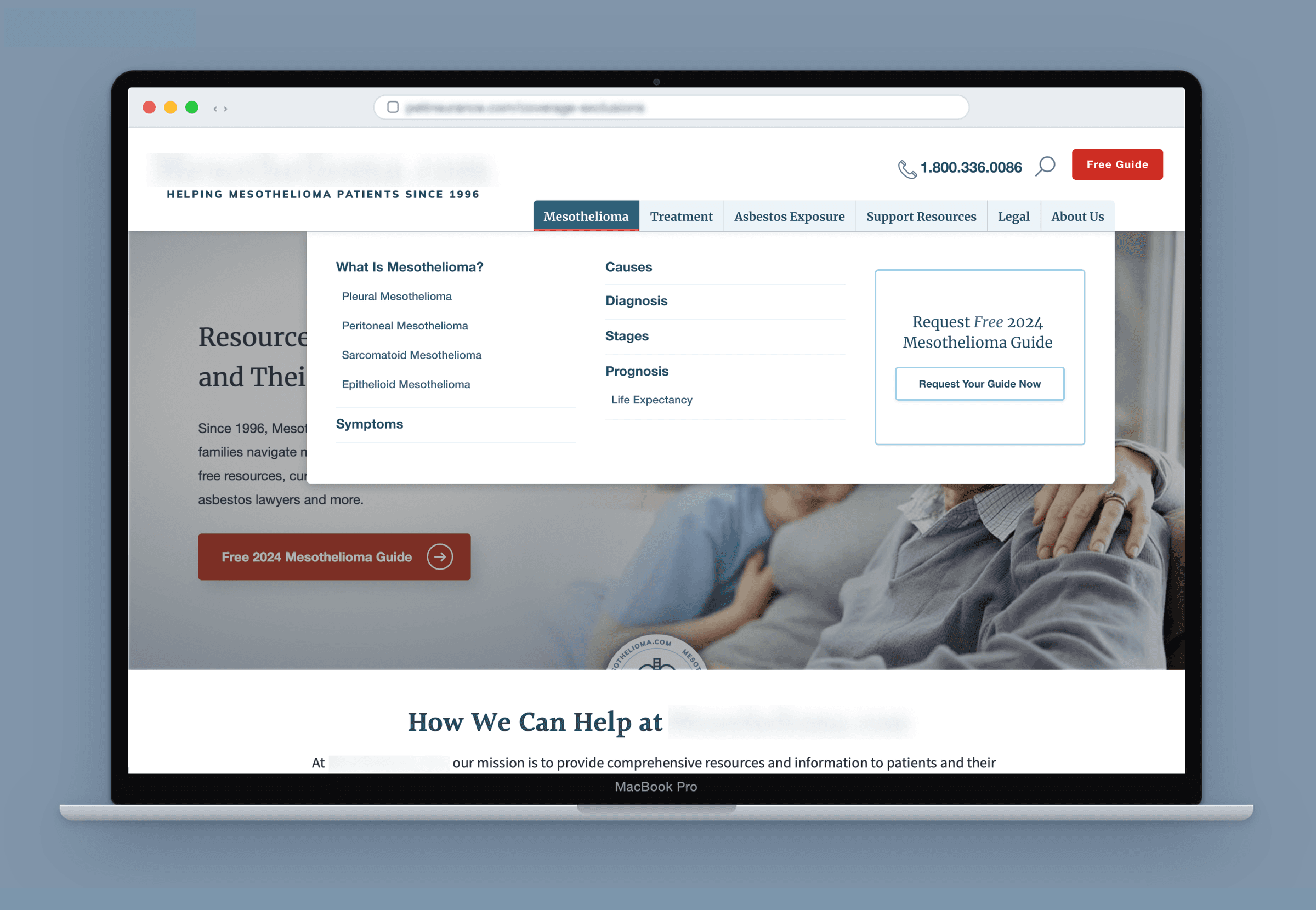 Redesigned site navigation shown on a laptop, with Support Resources promoted to its own primary navigation item